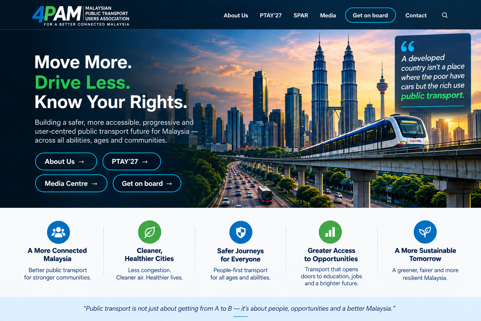 4PAM — Move More. Drive Less. Know Your Rights.